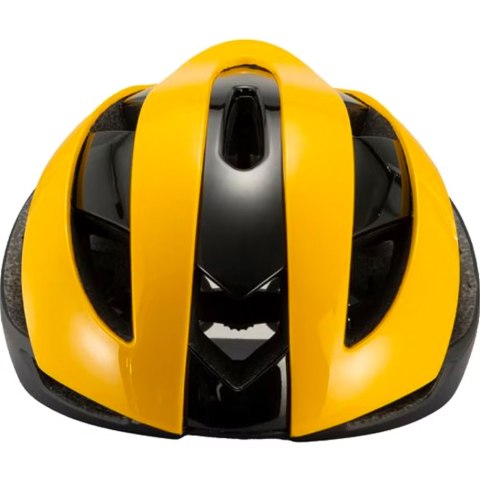 Kask rowerowy uniwersalny regulowany rozmiar L czarno-żółty Kask rowerowy uniwersalny regulowany rozmiar L czarno-żółty