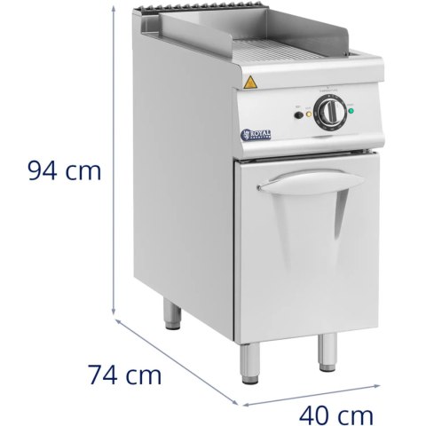 Płyta grillowa grill elektryczny ryflowany z szafką 33.5 x 55 cm 5.4 kW