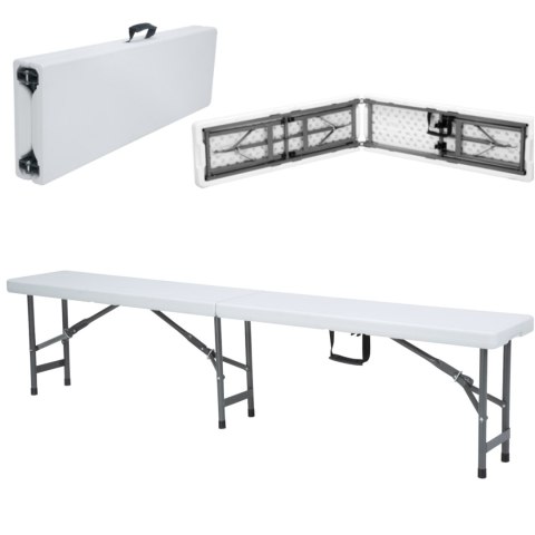 Ławka cateringowa składana biała 1830 x 300 x 430 mm - Hendi 811191 Ławka cateringowa składana biała 1830 x 300 x 430 mm - Hendi 811191