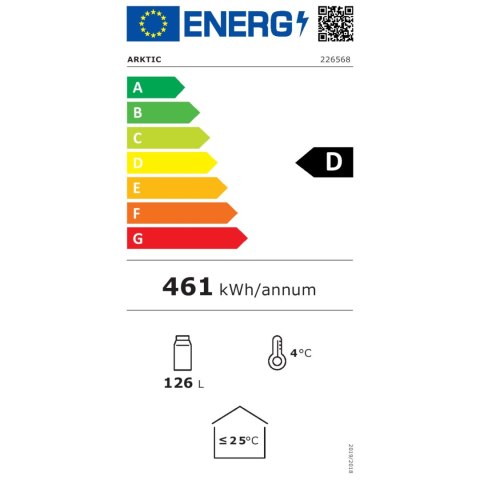 Lodówka chłodziarka barowa sklepowa na napoje 1-drzwiowa 3 półki 135 W 126 l - Hendi 226568 Lodówka chłodziarka barowa sklepowa na napoje 1-drzwiowa 3 półki 135 W 126 l - Hendi 226568