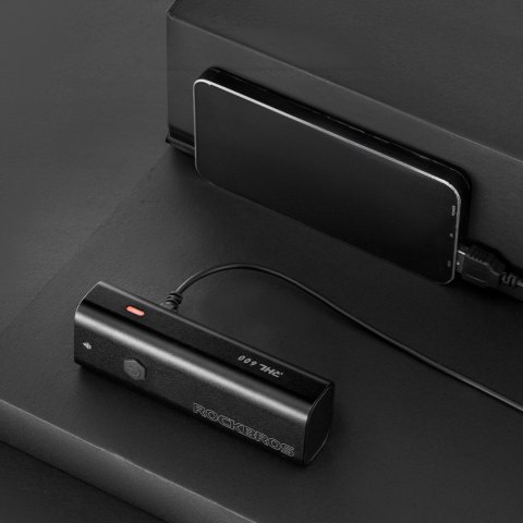 Lampka rowerowa przednia z funkcją latarki biała 600lm IPX6 USB-C - czarna