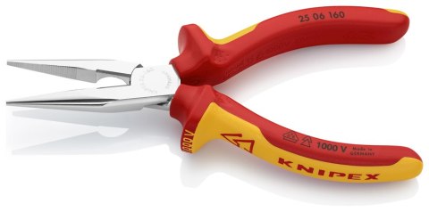 SZCZYPCE TNĄCE PÓŁOKRĄGŁE PROSTE IZOLOWANE 160MM KNIPEX SZCZYPCE TNĄCE PÓŁOKRĄGŁE PROSTE IZOLOWANE 160MM KNIPEX