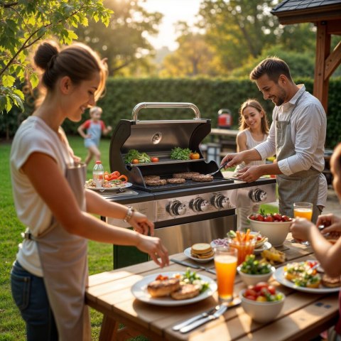 GRILL GAZOWY 3+1 STAL NIERDZEWNA 9,3KW BLAUPUNKT GRILL GAZOWY 3+1 STAL NIERDZEWNA 9,3KW BLAUPUNKT