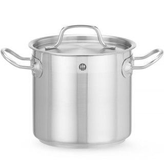Garnek wysoki Profi Line z pokrywką dno Sandwich 70 l śr. 450 x 450 mm - Hendi 832929