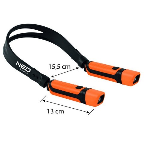 LATARKA NA SZYJE 300LM 2W+2W NEO