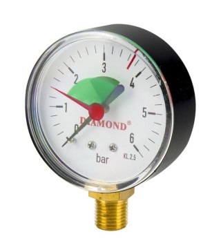 MANOMETR TECHNICZNY ŚR. 63MM 0-4 BAR GW 1/4' DIAMOND