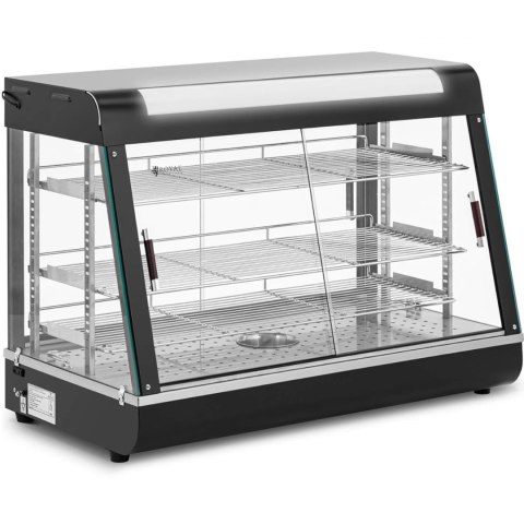 Witryna grzewcza nastawna do prezentacji potraw 3 półki 1600W 150L Witryna grzewcza nastawna do prezentacji potraw 3 półki 1600W 150L