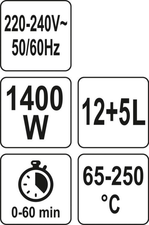 KOMBIWAR HALOGENOWY 17L, CZARNY, 9 AKCESORIÓW LUND KOMBIWAR HALOGENOWY 17L, CZARNY, 9 AKCESORIÓW LUND