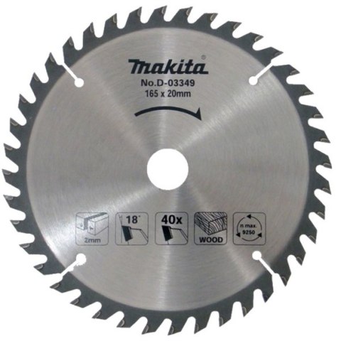 PIŁA SPIEKOWA DO DREWNA 165*20*40Z MAKITA PIŁA SPIEKOWA DO DREWNA 165*20*40Z MAKITA