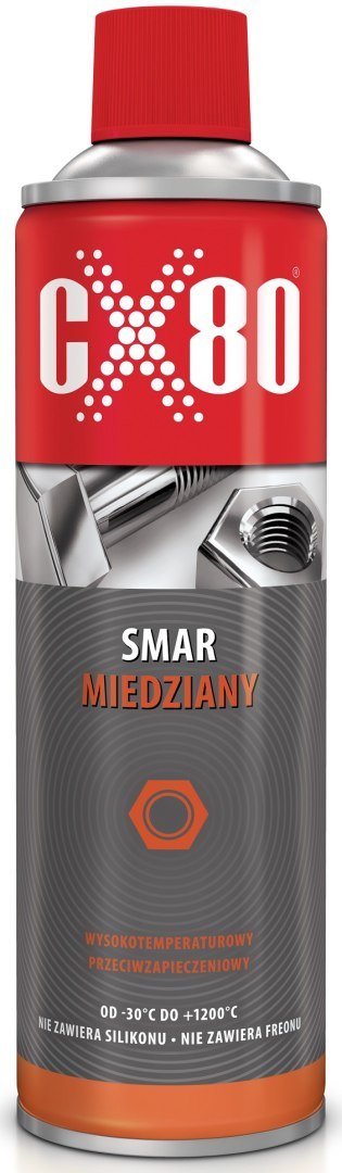 SMAR MIEDZIANY PRZECIWZAPIECZENIOWY AEROZOL 500ML CX-80 SMAR MIEDZIANY PRZECIWZAPIECZENIOWY AEROZOL 500ML CX-80