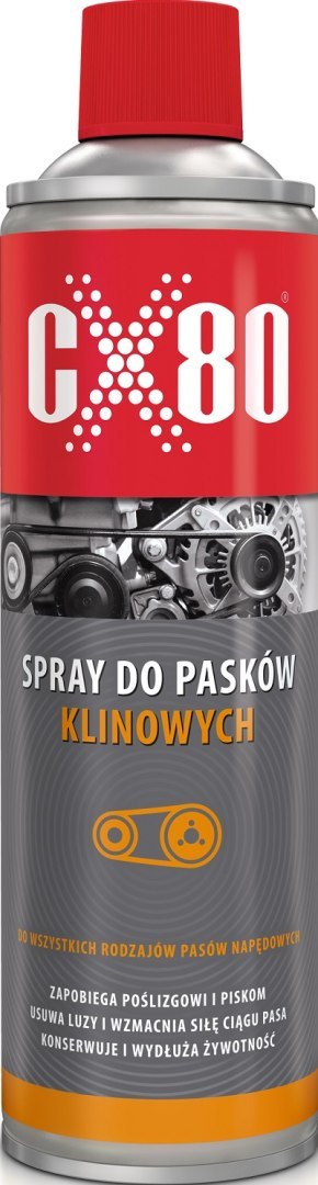 SPRAY DO PASKÓW KLINOWYCH 500ML CX-80 SPRAY DO PASKÓW KLINOWYCH 500ML CX-80