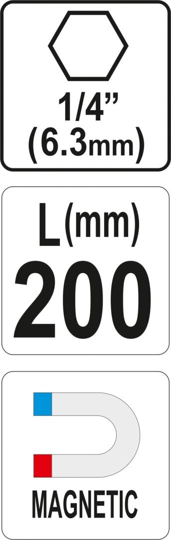 UCHWYT DO BITÓW 1/4*200MM YATO UCHWYT DO BITÓW 1/4*200MM YATO