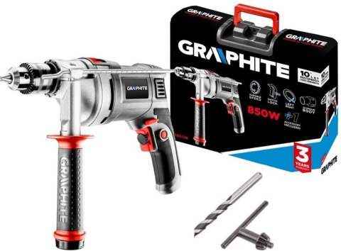WIERTARKA UDAROWA 850W UCHWYT KLUCZYKOWY 13 MM OBROTY 0-3000 GRAPHITE WIERTARKA UDAROWA 850W UCHWYT KLUCZYKOWY 13 MM OBROTY 0-3000 GRAPHITE
