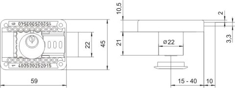 ZAMEK MEBLOWY NIKIEL ZMB-3 LOB ZAMEK MEBLOWY NIKIEL ZMB-3 LOB