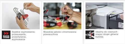 ZESTAW KLUCZY TRZPIENIOWYCH Z UCHWYTEM PROSTAR 9CZ. WIHA ZESTAW KLUCZY TRZPIENIOWYCH Z UCHWYTEM PROSTAR 9CZ. WIHA
