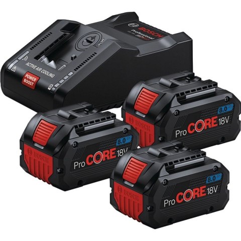 ZESTAW STARTOWY PROCORE 18V 3*8.0AH + GAL18V-16 BOSCH ZESTAW STARTOWY PROCORE 18V 3*8.0AH + GAL18V-16 BOSCH