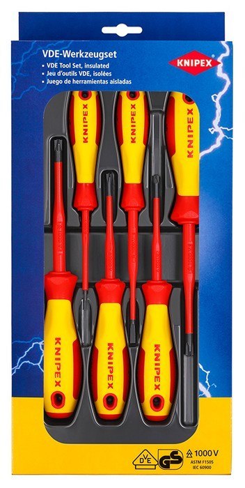 ZESTAW WKRĘTAKÓW IZOLOWANYCH 6SZT. KNIPEX ZESTAW WKRĘTAKÓW IZOLOWANYCH 6SZT. KNIPEX