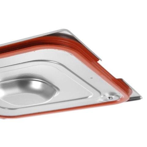 Pokrywka do pojemnika GN Profi Line z uszczelką silikonową i wycięciem na uchwyty GN1/2 265x325mm stal - Hendi 804322 Pokrywka do pojemnika GN Profi Line z uszczelką silikonową i wycięciem na uchwyty GN1/2 265x325mm stal - Hendi 804322