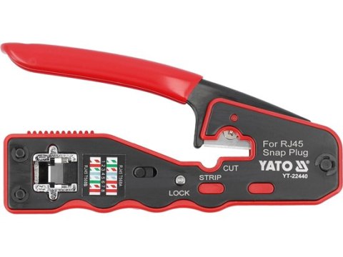 SZCZYPCE DO ZACISKANIA WTYKÓW PRZELOTOWYCH RJ45 YATO SZCZYPCE DO ZACISKANIA WTYKÓW PRZELOTOWYCH RJ45 YATO