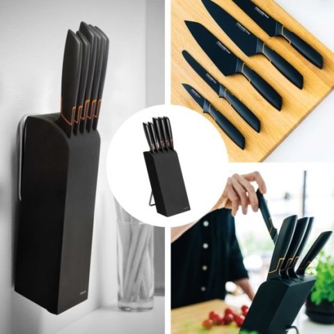 ZESTAW 5 NOŻY W BLOKU 2 FISKARS ZESTAW 5 NOŻY W BLOKU 2 FISKARS