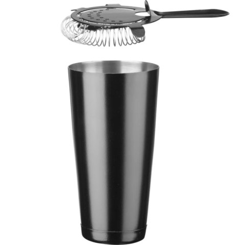Zestaw barmański w tubie shaker jigger sitko muddler łyżka - czarny