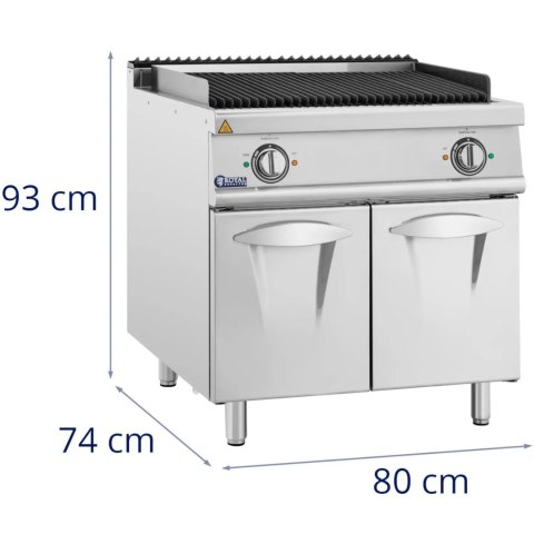 Grill lawowy elektryczny z kamieniami 50-300C 8.1 kW 400 V Grill lawowy elektryczny z kamieniami 50-300C 8.1 kW 400 V