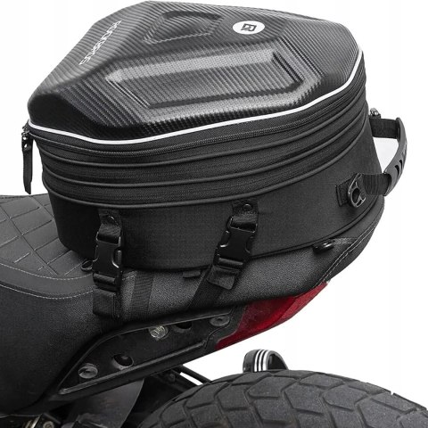 Torba motocyklowa plecak na kask mocowana na bak lub siedzeniu 35l - czarna