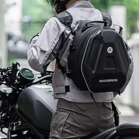 Torba motocyklowa plecak na kask mocowana na bak lub siedzeniu 35l - czarna