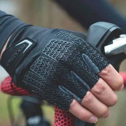 Rękawiczki rowerowe z wkładkami żelowymi rozmiar L szare Rękawiczki rowerowe z wkładkami żelowymi rozmiar L szare