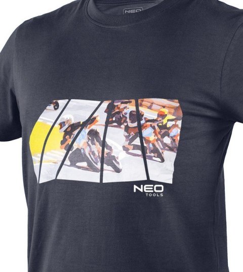 T-SHIRT Z NADRUKIEM MOTOR ROZMIAR XL NEO