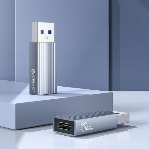 Adapter AH-AC10 przejściówka USB-C na USB-A - szary Adapter AH-AC10 przejściówka USB-C na USB-A - szary