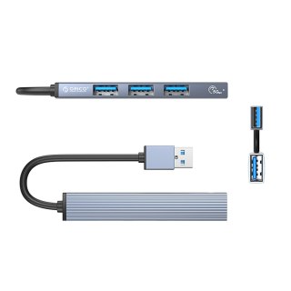 Hub AH-A13 stacja dokująca rozdzielacz USB-A - szary