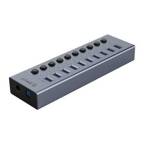 Hub BT2U3-10AB z włącznikami 10x USB-A - szary Hub BT2U3-10AB z włącznikami 10x USB-A - szary