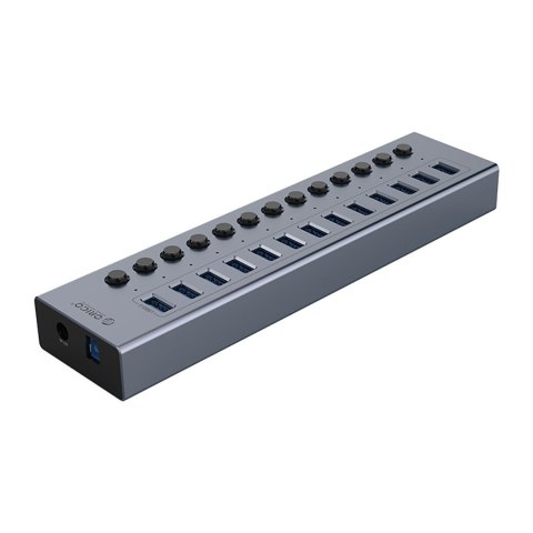Hub BT2U3-13AB z włącznikami 13x USB-A - szary Hub BT2U3-13AB z włącznikami 13x USB-A - szary