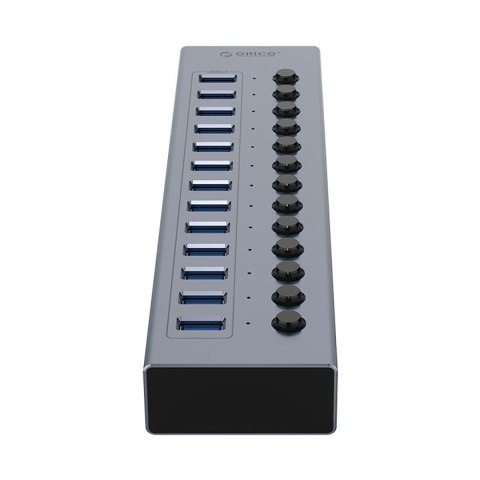 Hub BT2U3-13AB z włącznikami 13x USB-A - szary Hub BT2U3-13AB z włącznikami 13x USB-A - szary