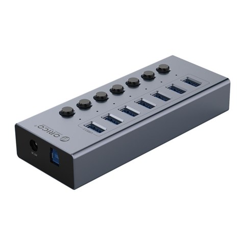 Hub BT2U3-7AB z włącznikami 7x USB-A - szary Hub BT2U3-7AB z włącznikami 7x USB-A - szary