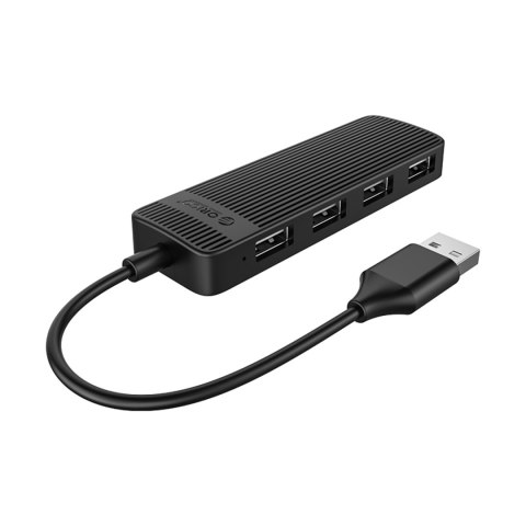 Hub FL02 stacja dokująca rozdzielacz USB-A na 4x USB-A - czarny Hub FL02 stacja dokująca rozdzielacz USB-A na 4x USB-A - czarny