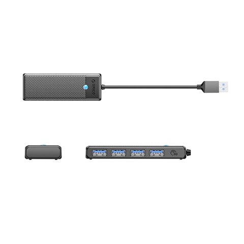 Hub PAPW4A-C3 rozdzielacz 4x USB-A - czarny Hub PAPW4A-C3 rozdzielacz 4x USB-A - czarny