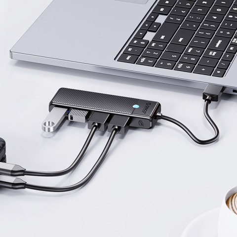 Hub PAPW4A-C3 rozdzielacz 4x USB-A - czarny Hub PAPW4A-C3 rozdzielacz 4x USB-A - czarny