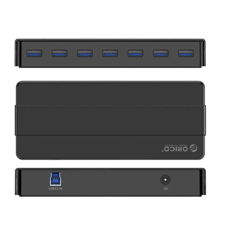 Hub rozdzielacz H7928-U3-V1 7x USB-A - czarny Hub rozdzielacz H7928-U3-V1 7x USB-A - czarny
