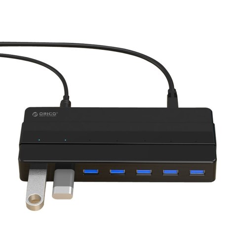 Hub rozdzielacz H7928-U3-V1 7x USB-A - czarny Hub rozdzielacz H7928-U3-V1 7x USB-A - czarny