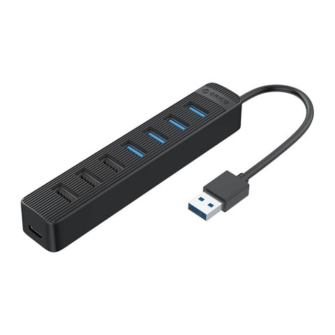 Hub rozdzielacz TWU32-4A USB-A - USB-A USB-C 5V/3A - czarny Hub rozdzielacz TWU32-4A USB-A - USB-A USB-C 5V/3A - czarny