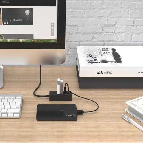 Hub rozdzielacz W5P-U2-030 4x USB-A 30cm - czarny Hub rozdzielacz W5P-U2-030 4x USB-A 30cm - czarny