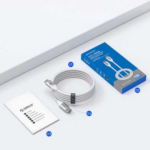 Kabel przewód CDX 100W 5A Power Delivery USB-C 1m - biały Kabel przewód CDX 100W 5A Power Delivery USB-C 1m - biały