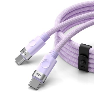 Kabel przewód CDX 60W 3A Power Delivery USB-C 1m - fioletowy