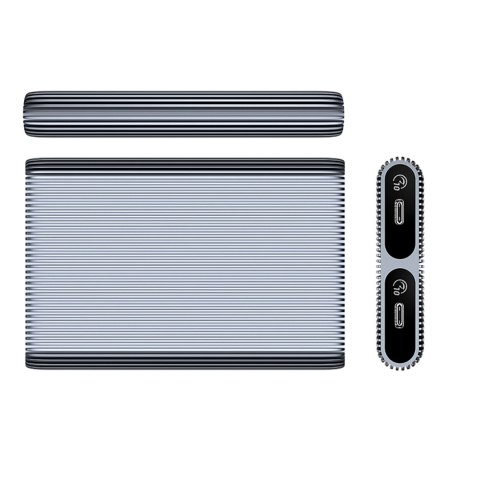 Kieszeń obudowa AM2C3-2N na dwa dyski M.2 NVME USB-C 10Gb/s - szara Kieszeń obudowa AM2C3-2N na dwa dyski M.2 NVME USB-C 10Gb/s - szara