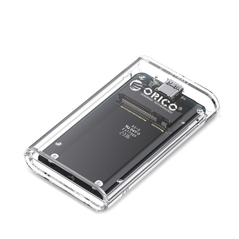 Kieszeń obudowa na dysk TC10-MS MSATA USB-C 5Gb/s - przezroczysta Kieszeń obudowa na dysk TC10-MS MSATA USB-C 5Gb/s - przezroczysta