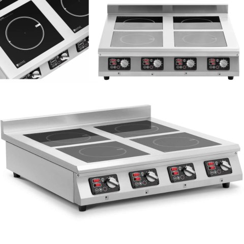 Kuchnia indukcyjna 4 palnikowa nablatowa timer 400 V 4 x 3500 W Kuchnia indukcyjna 4 palnikowa nablatowa timer 400 V 4 x 3500 W