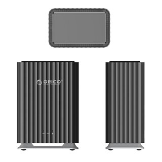 Obudowa 9728C3 na 2 dyski 2.5'' HDD / SSD / 3.5'' HDD - czarna