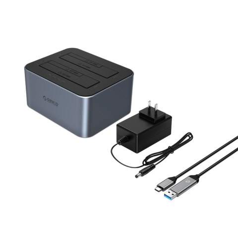 Stacja dokująca 6626C3-C-V1 z klonowaniem offline na 2 dyski 2.5'' / 3.5'' SATA HDD / SSD - szara Stacja dokująca 6626C3-C-V1 z klonowaniem offline na 2 dyski 2.5'' / 3.5'' SATA HDD / SSD - szara